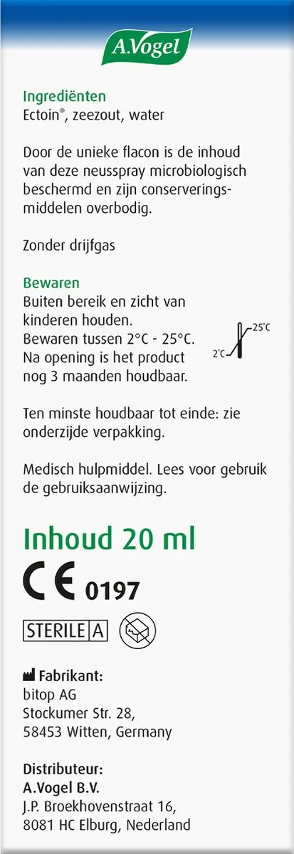 A.Vogel Pollinosan Hooikoorts Neusspray 20ml
