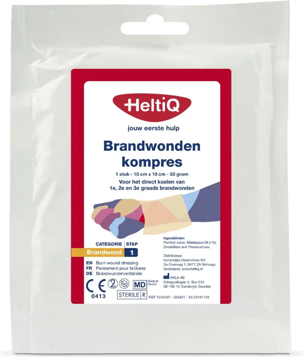 HeltiQ Brandwonden Kompres 10x10cm