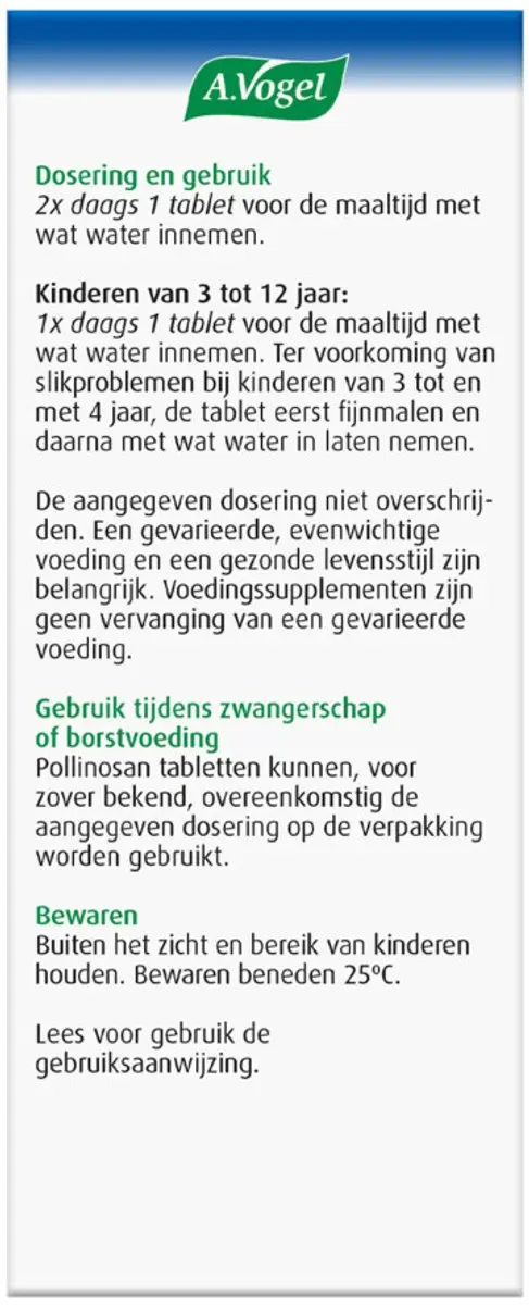 A.Vogel Pollinosan 60 Tabletten - 2x30