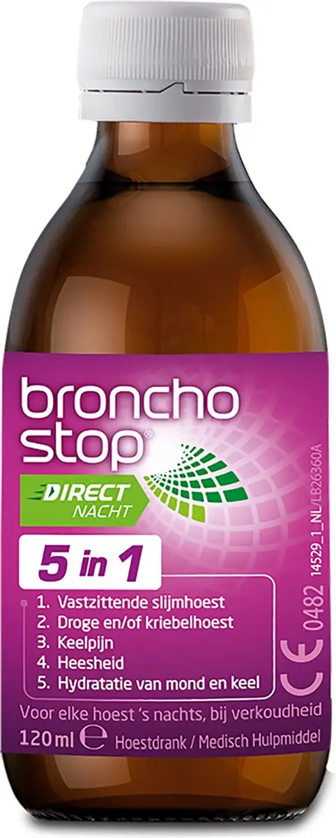 Bronchostop Direct Nacht Hoestdrank 120ml