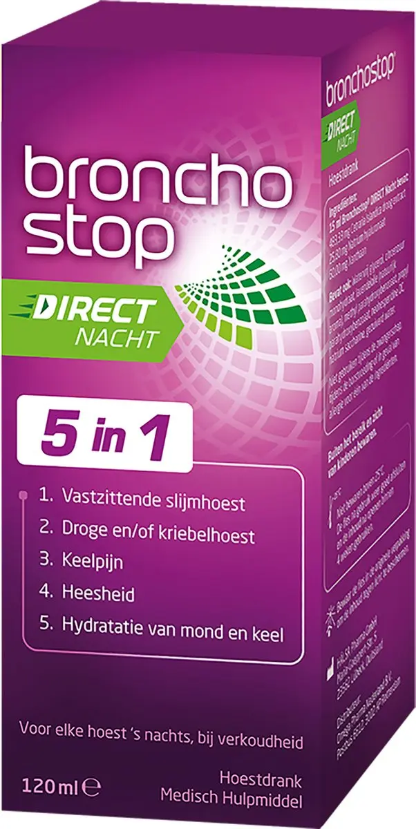 Bronchostop Direct Nacht Hoestdrank 120ml