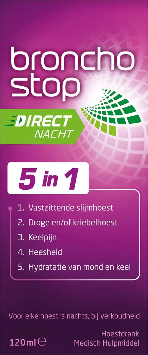Bronchostop Direct Nacht Hoestdrank 120ml