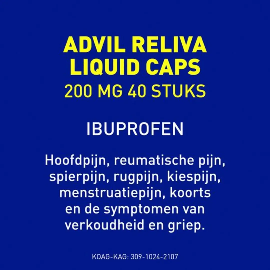 Advil Reliva Liquid Caps 200mg - 80 Capsules
