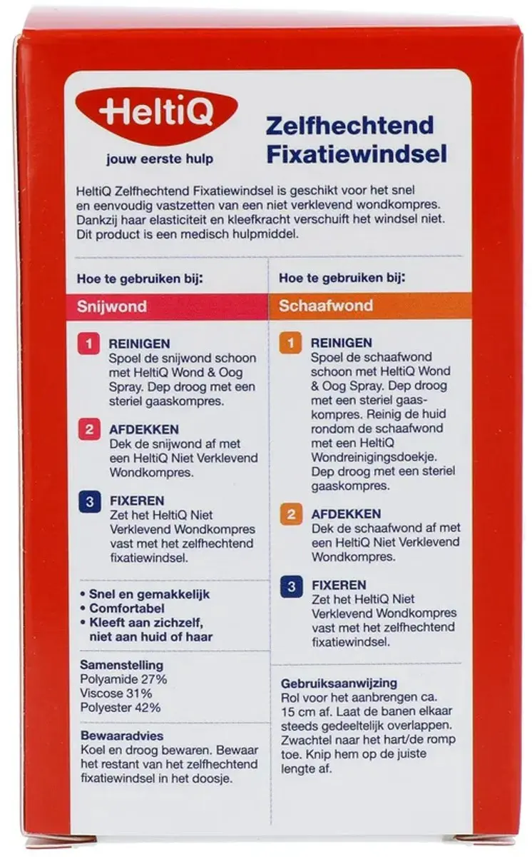 Heltiq Zelfhechtend Windsel 4m x 8cm - Wit