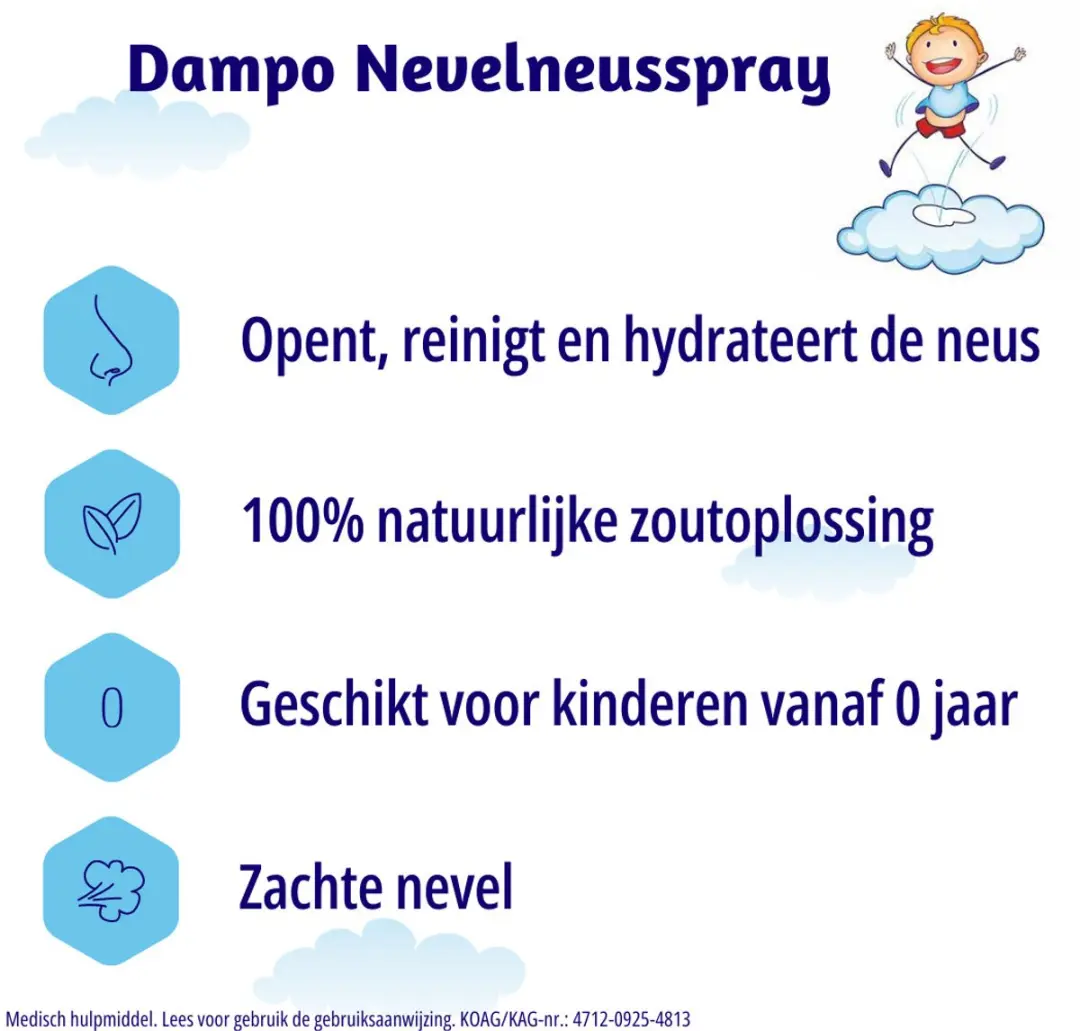 Dampo Nevel Neusspray 100ml - Voor baby's en kinderen