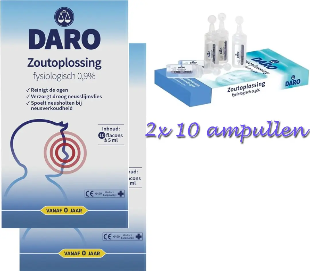 Daro Fysiologische Zoutoplossing 5ml - 20 Stuks (2x10)