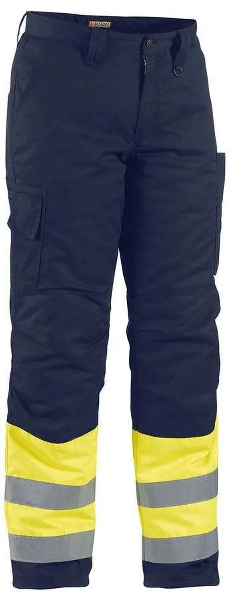 Blåkläder Winterwerkbroek High Vis 1862-1811 - 48 - Geel/Marineblauw