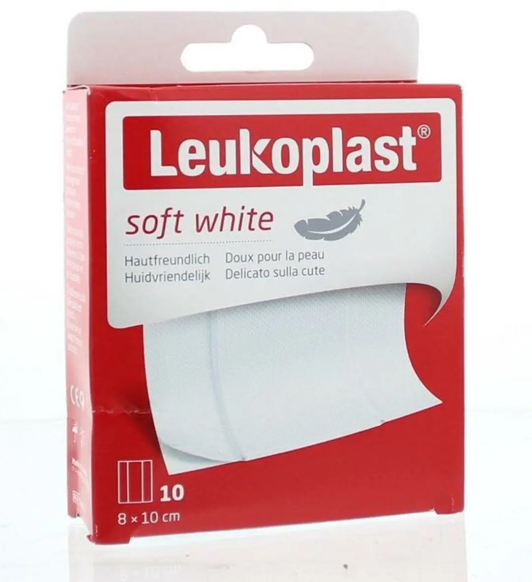 Leukoplast Soft White Pleisters 10x8cm - 10 Stuks