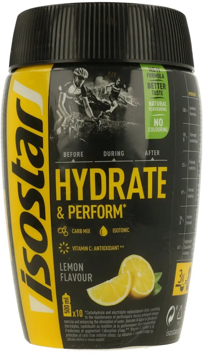 Isostar Hydrate & Perform Citroen 400g - afbeelding 6 van 6