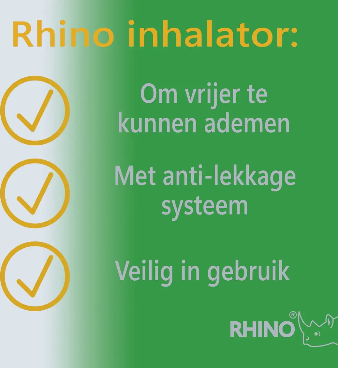 Rhino Inhalator Stoommiddel - 1 Stuks