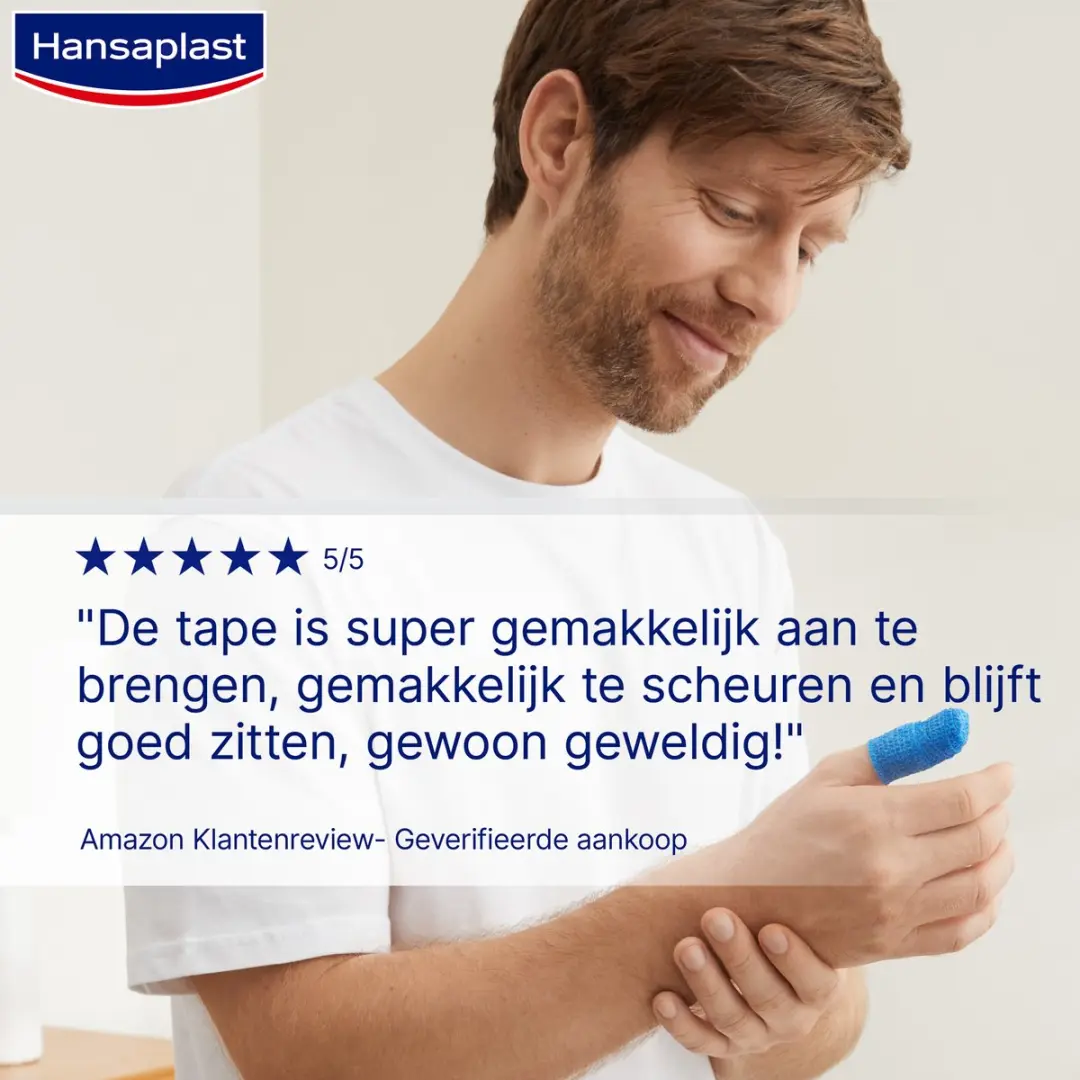 Hansaplast Finger Cohesive Vingerbandage 2.5cm x 5m - Blauw