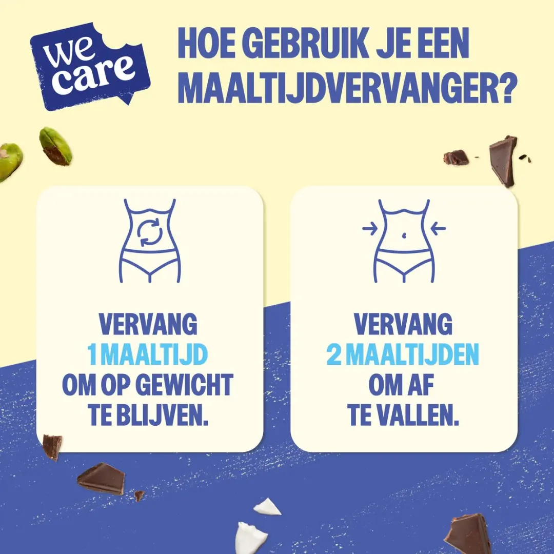 weCare Maaltijdvervanger Crunchy Pistache Repen - 6x124g