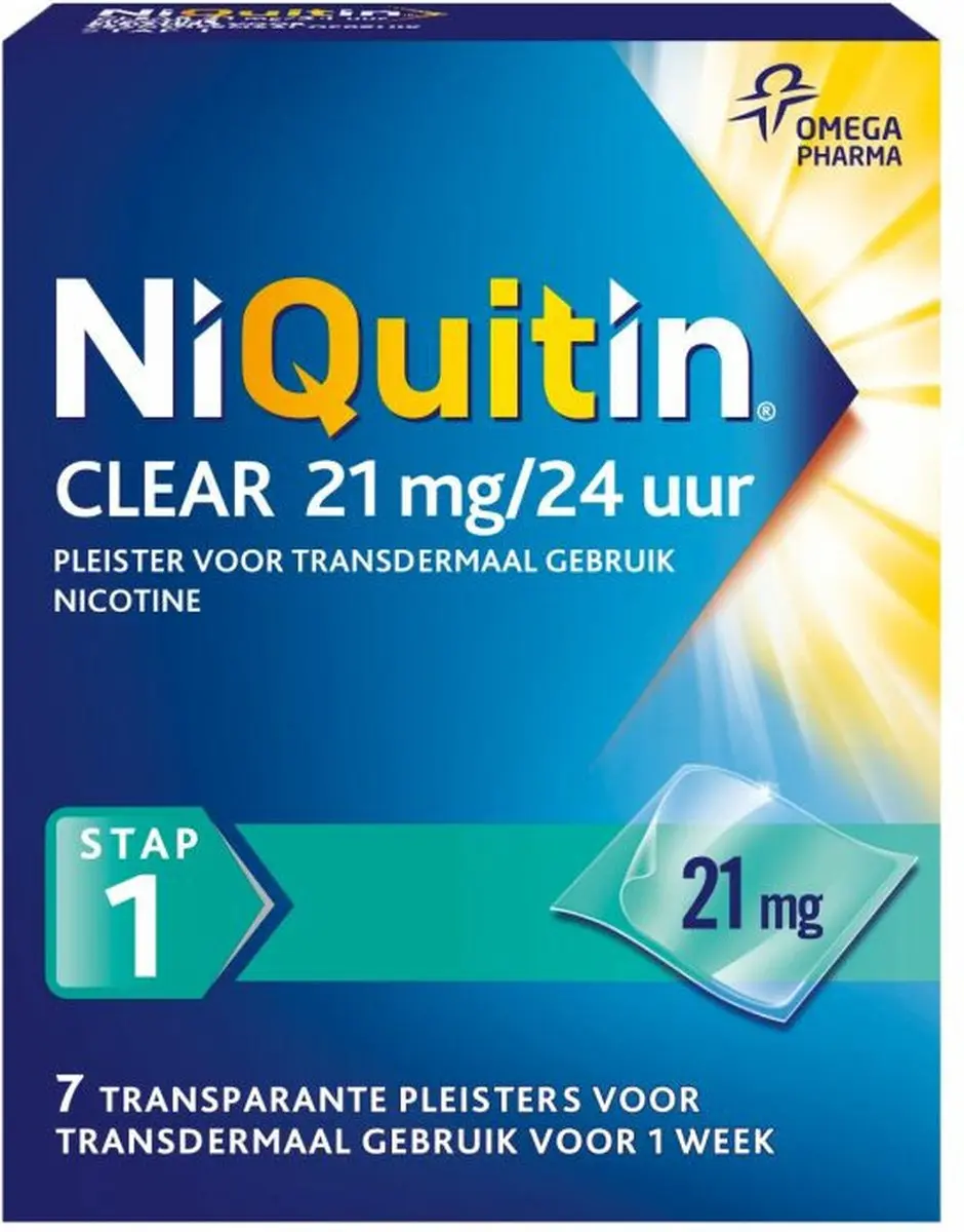 NiQuitin Clear Pleister Stap 1 21mg
