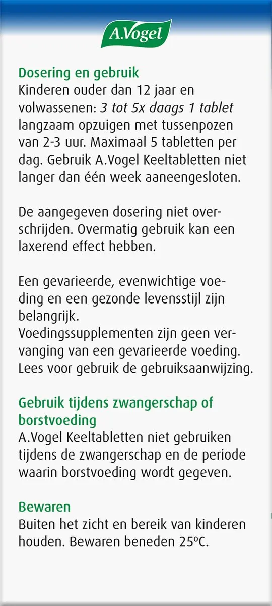 A.Vogel Keeltabletten - 20 Stuks