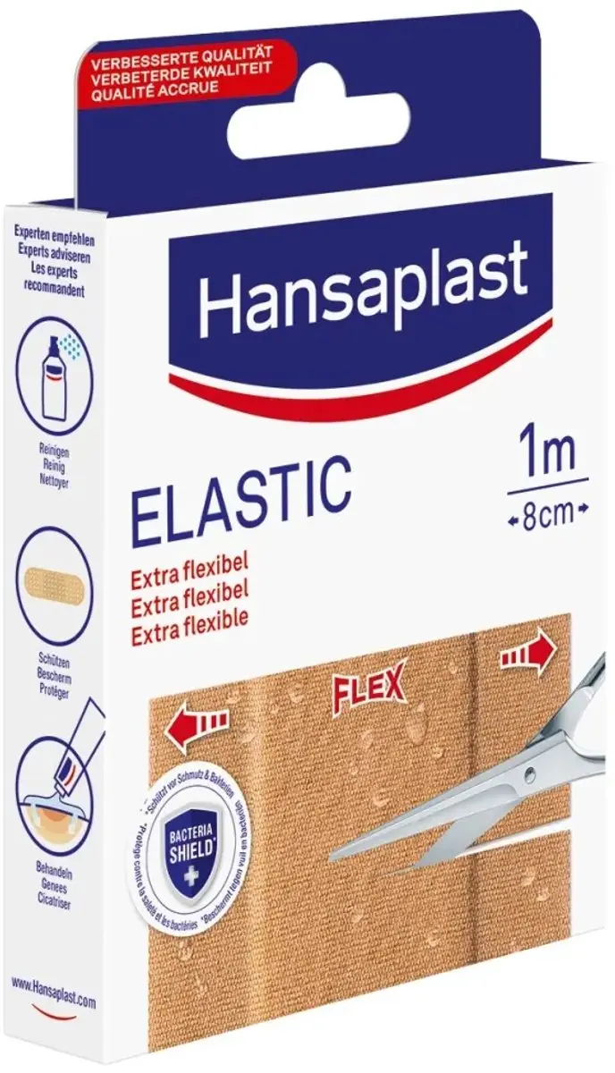 Hansaplast Elastic Pleisters 10 Stuks - 1m x 6cm