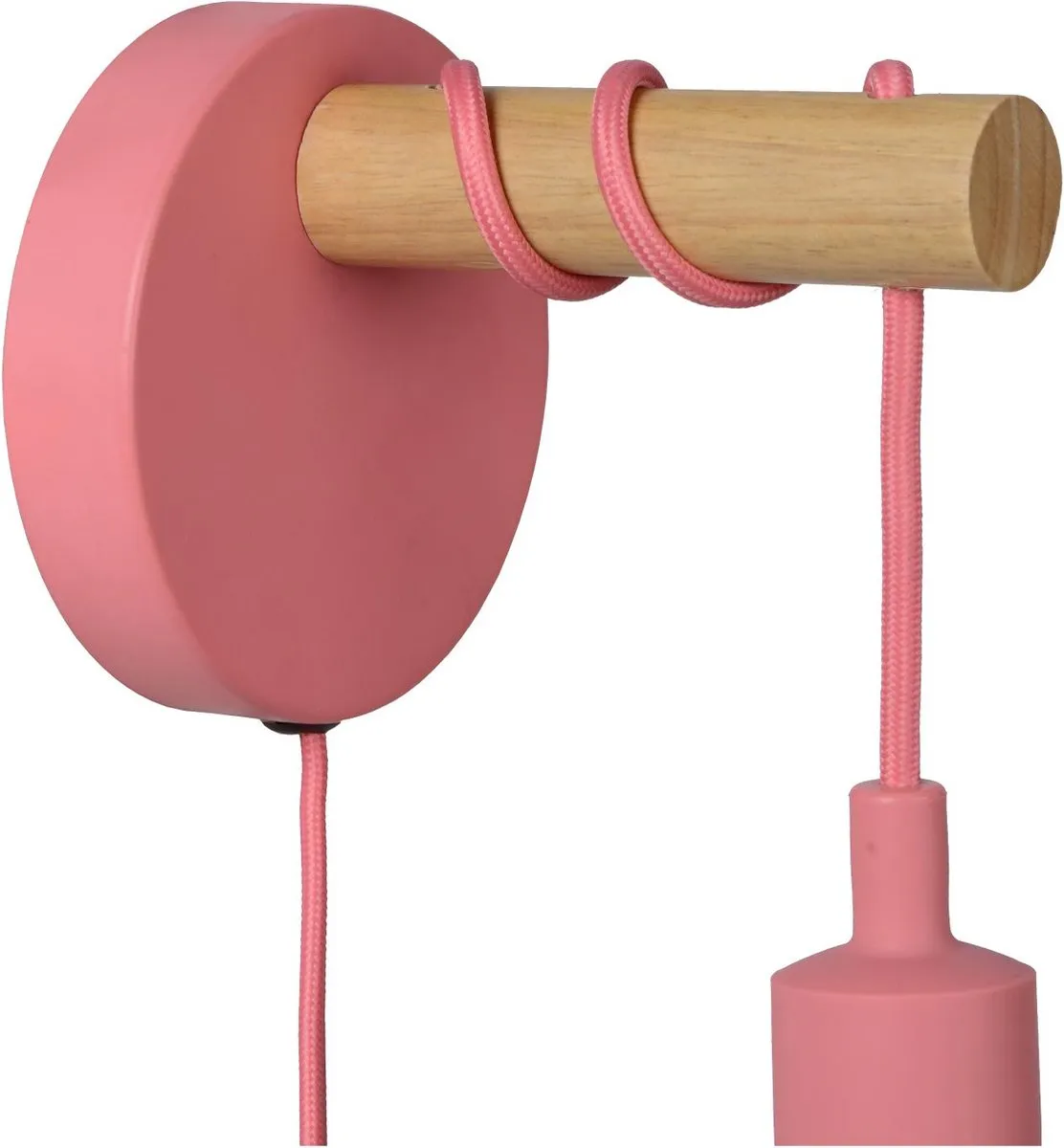 Lucide POLA Wandlamp Kinderkamer Ø12cm - Roze