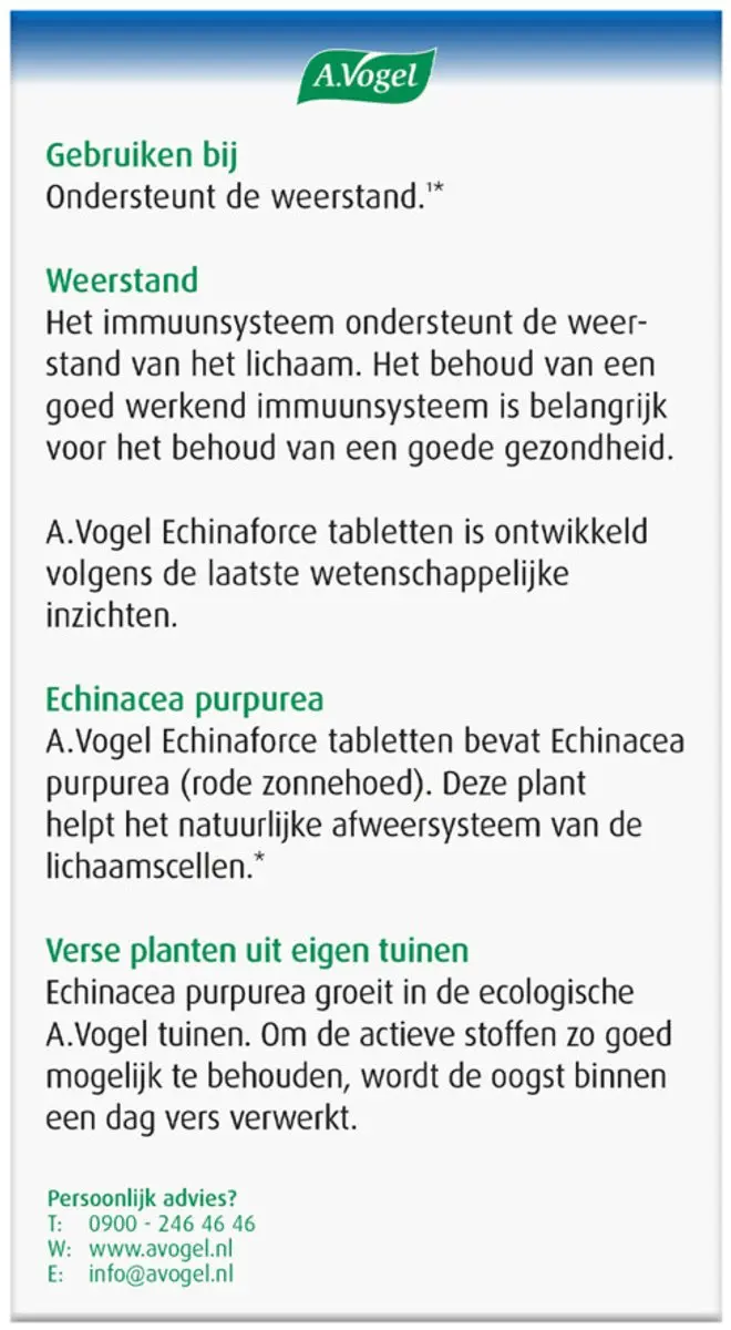 A.Vogel Echinaforce Weerstand 700g - 2x350 Tabletten