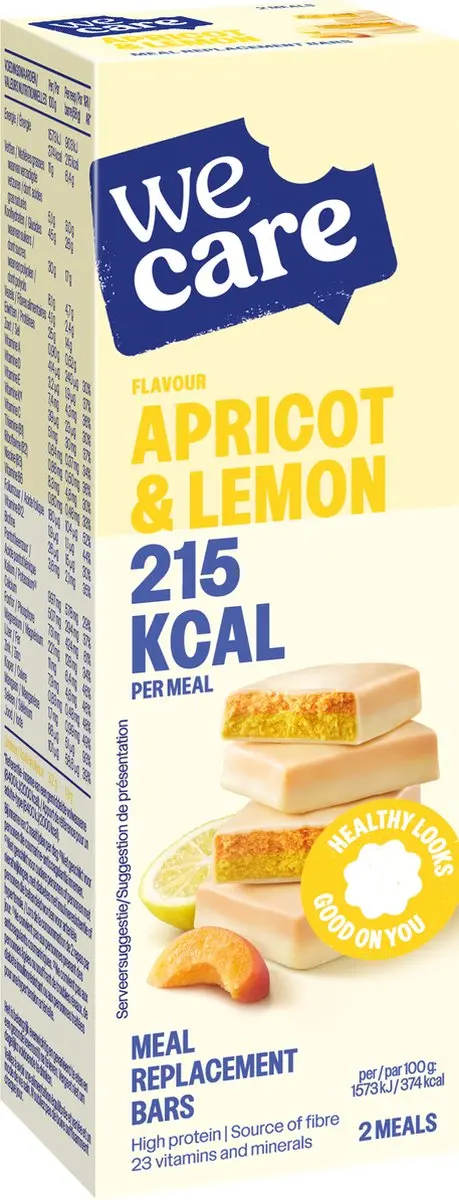 weCare Meal Replacement Bars Abrikoos Citroen - 6x120g