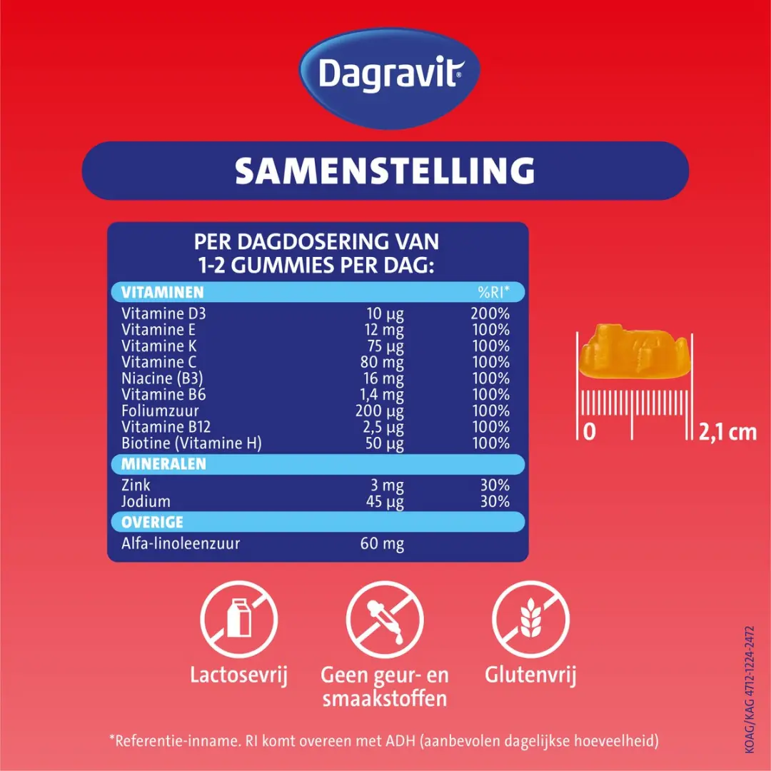 Dagravit Kids Vitaminions Multivitaminen 6-12 jaar - 60 Gummies