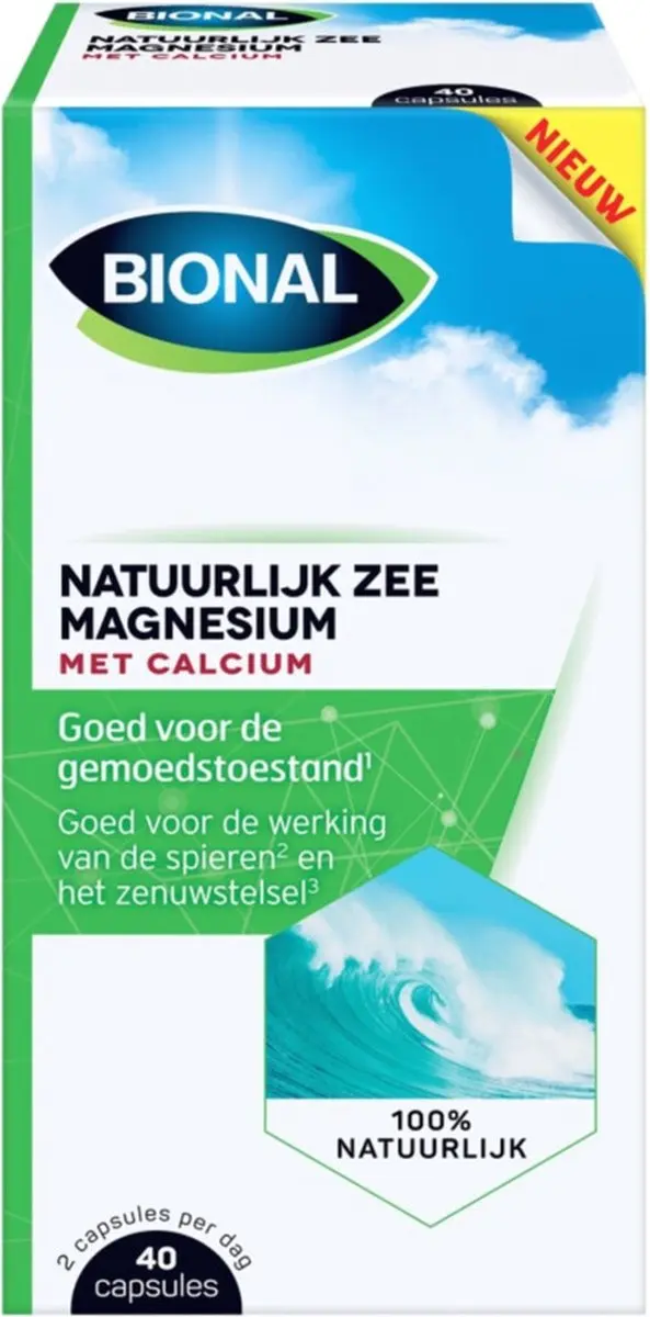 Bional Natuurlijk Zee Magnesium met Calcium 80 Capsules
