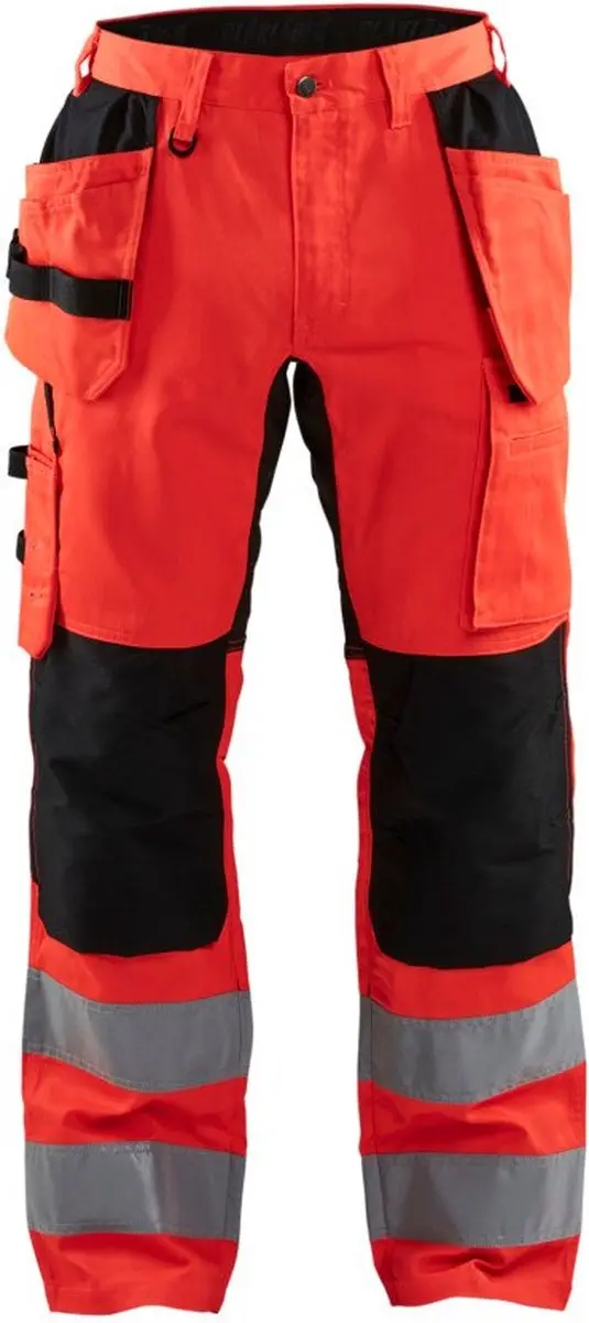 Blåkläder Werkbroek High Vis Rood/Zwart 1552-1811 - Maat 48