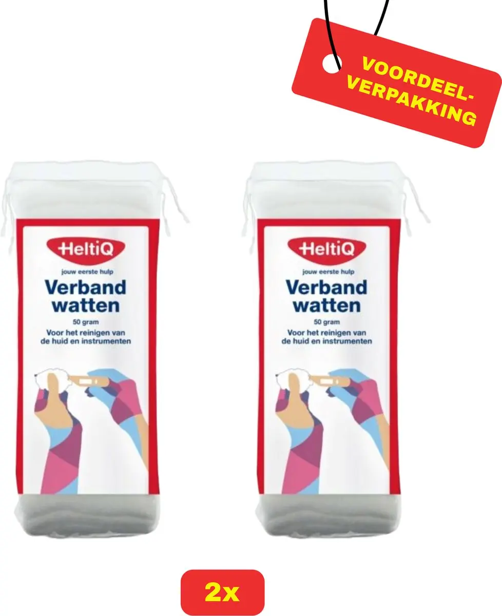 HeltiQ Verbandwatten 2x50g