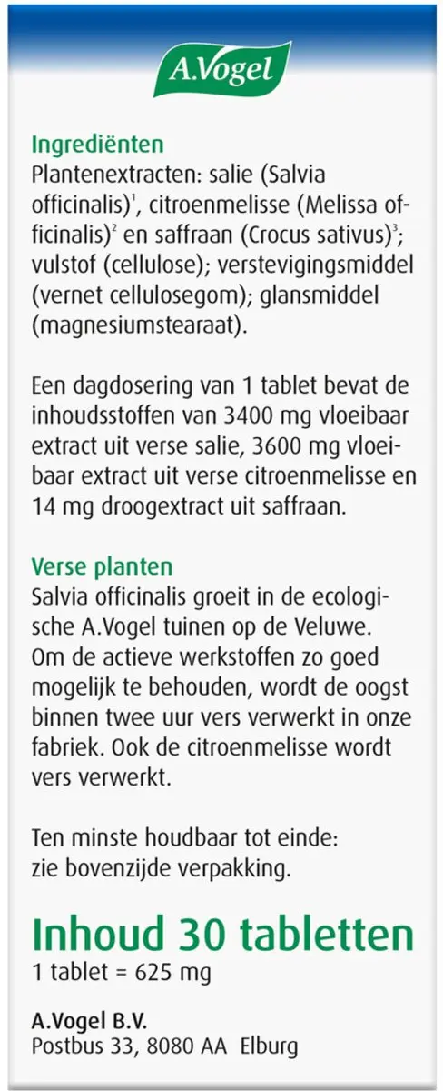 A.Vogel Nachtrust Tabletten Overgang 30 Stuks