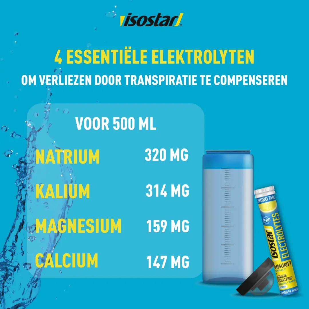 Isostar Hydro Tabs Electrolyten - 860g - 8x108g - Lemon