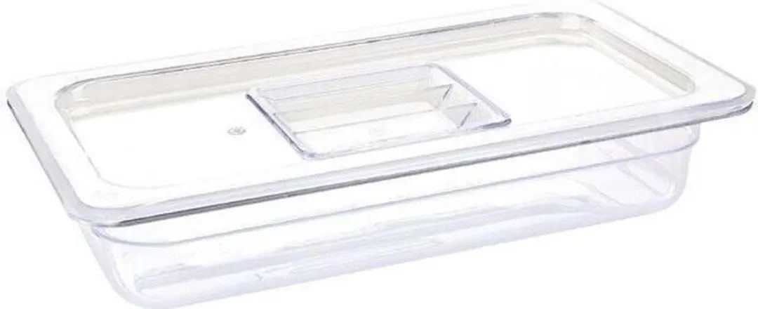 Vogue Polycarbonaat Bak Transparant GN 1/3 150mm - 5.10L