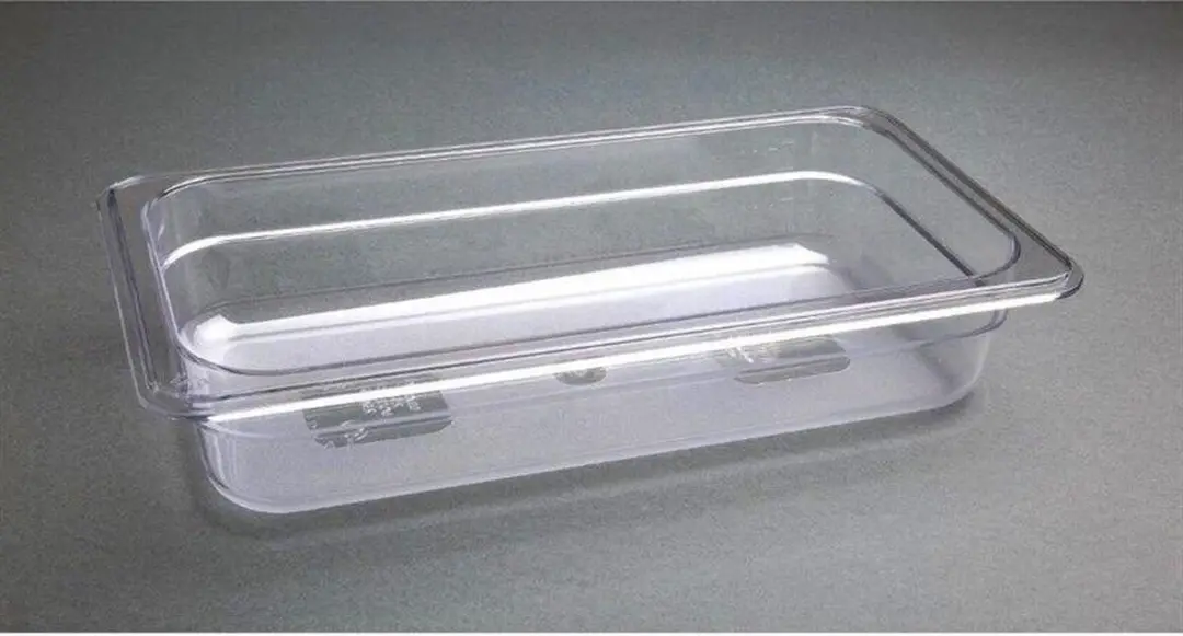 Vogue Polycarbonaat Bak Transparant GN 1/3 150mm - 5.10L