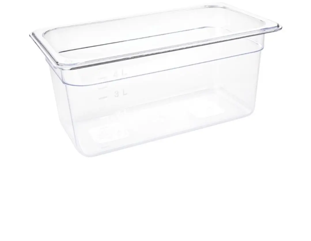 Vogue Polycarbonaat Bak Transparant GN 1/3 150mm
