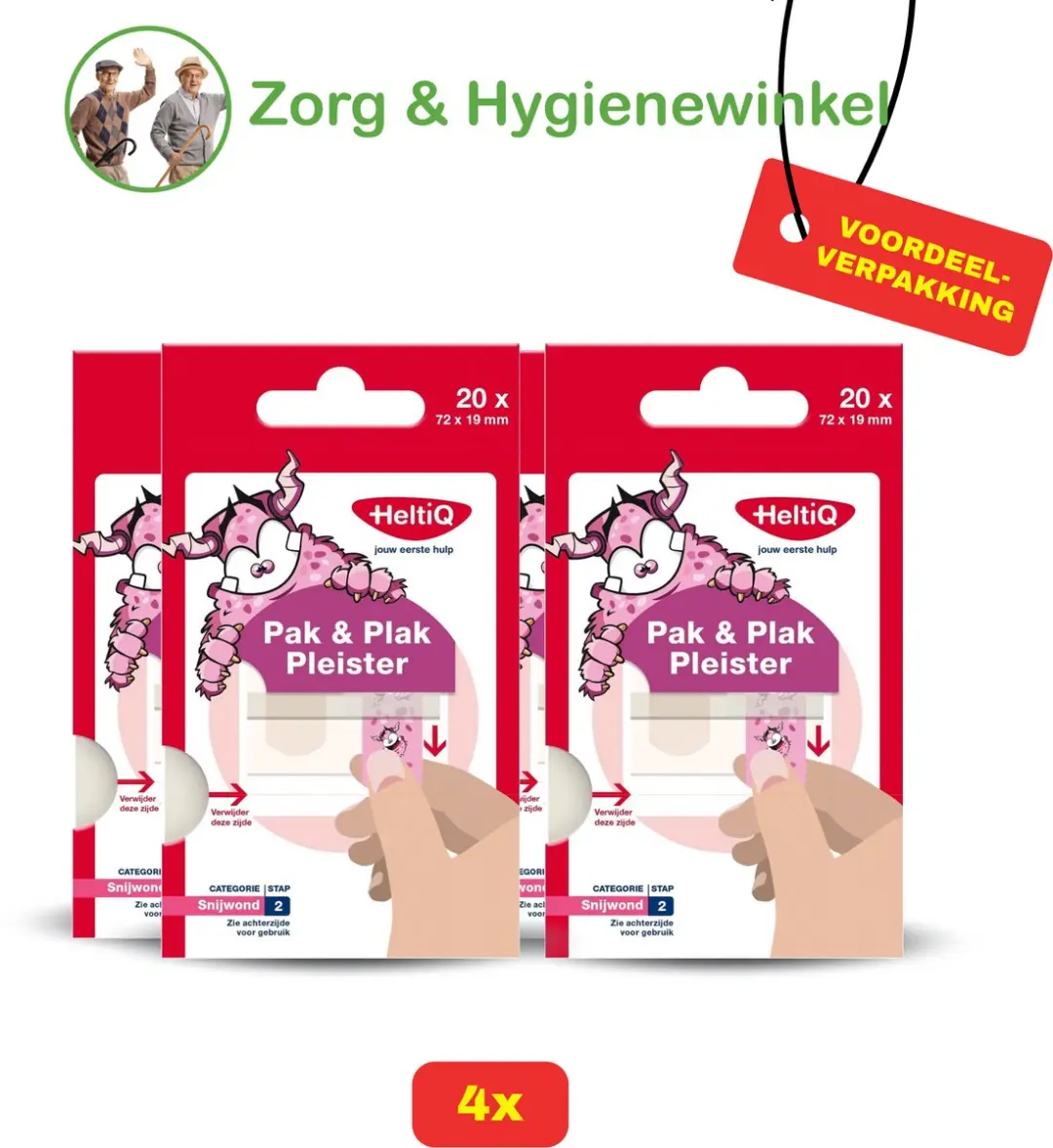 Heltiq Pak & Plak Pleisters Roze