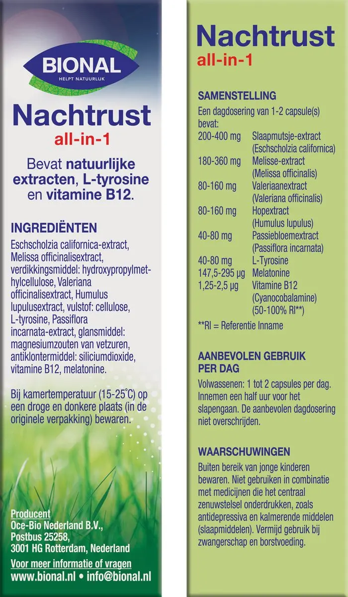 Bional Nachtrust All-in-1 Capsules - 20 Stuks