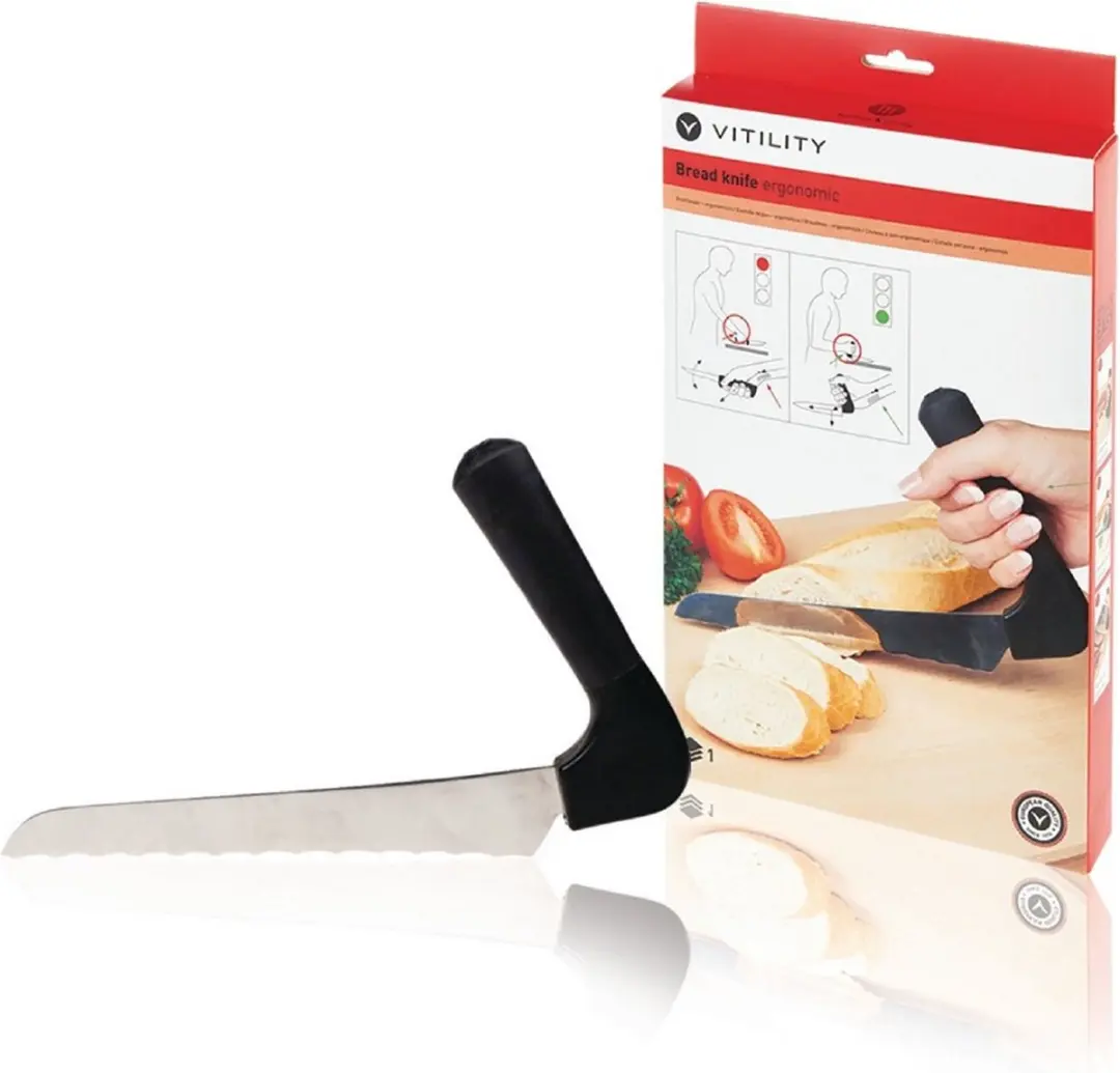 Vitility VIT-70210130 Ergonomisch Broodmes - Zwart