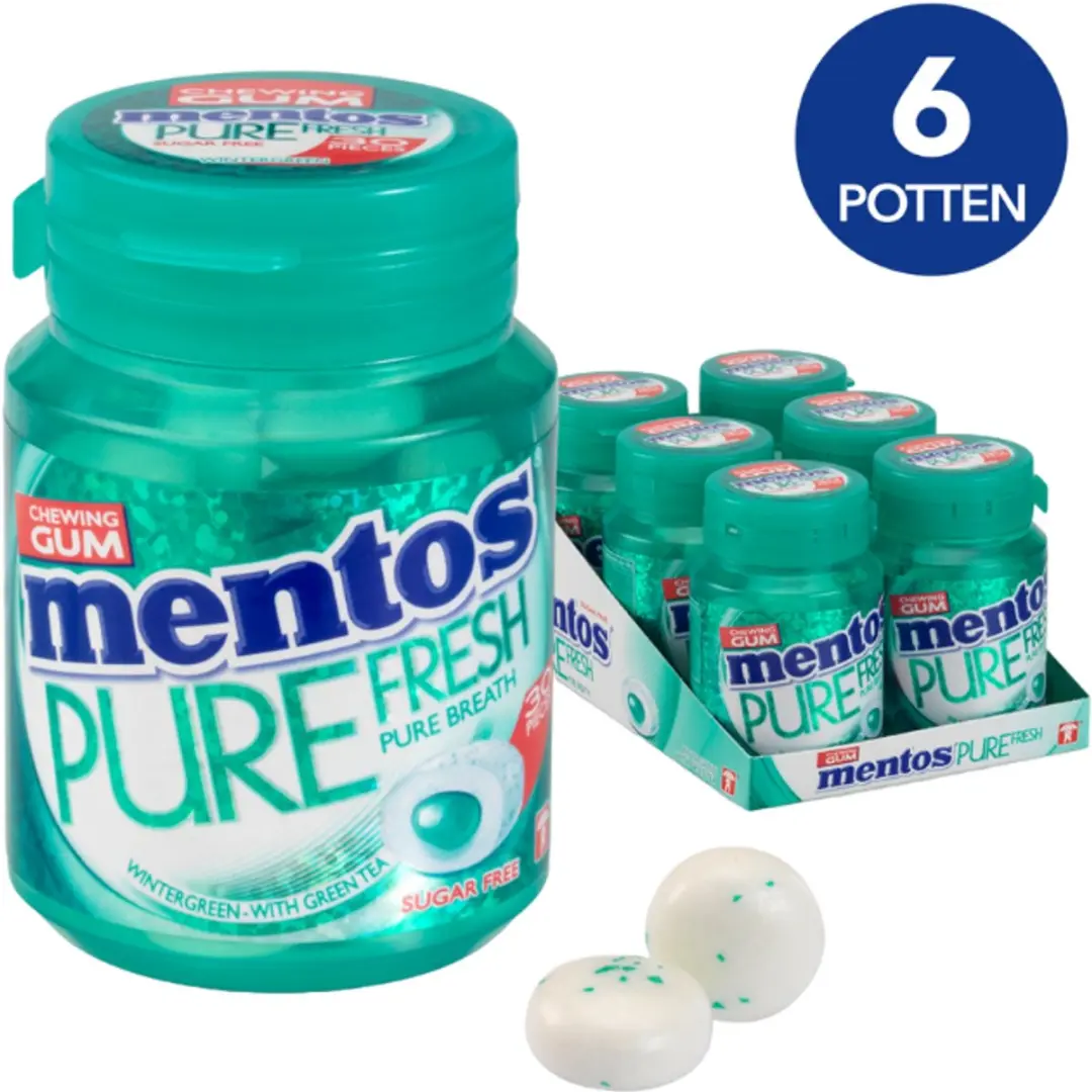 Mentos Pure Fresh Wintergreen Kauwgom 30 Stuks