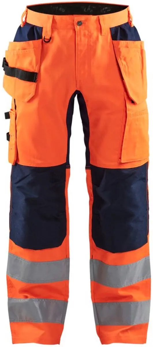Blåkläder Werkbroek 1552-1811 High Vis - D120 - Oranje/Marineblauw