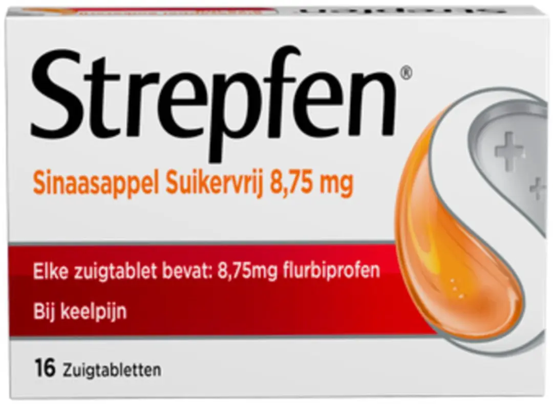 Strepfen Sinaasappel Suikervrij Zuigtabletten