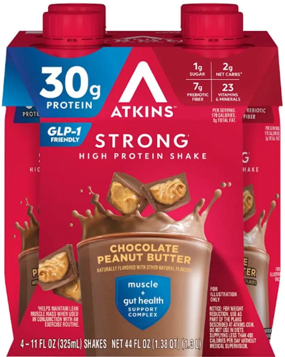 Atkins Strong High Protein Shake Chocolate Peanut Butter 1300ml