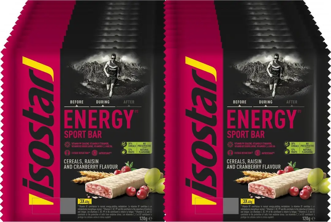 Isostar Energy Sport Bars Cranberry