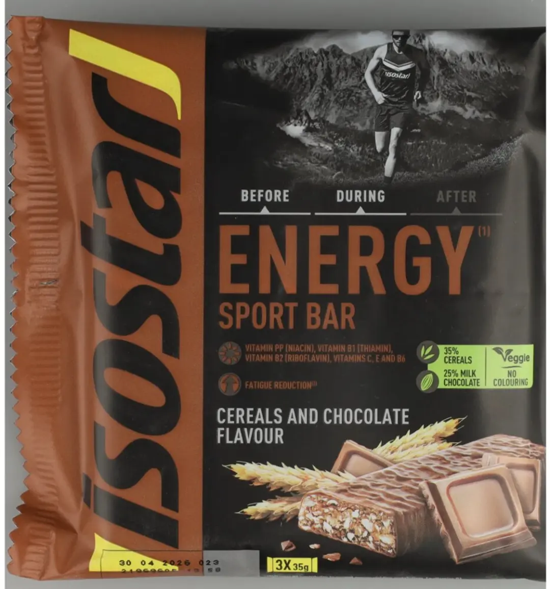 Isostar Energy Sport Bar Chocolade - 3x40g