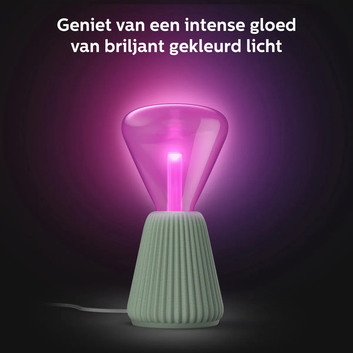 Philips Hue Lightguide 3D-geprinte Tafellamp Saliegroen - E27 RGBW