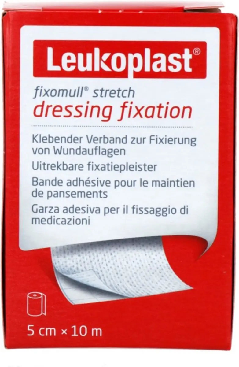 Leukoplast Fixomull Stretch Fixatiepleister 5cm x 10m - afbeelding 6 van 6