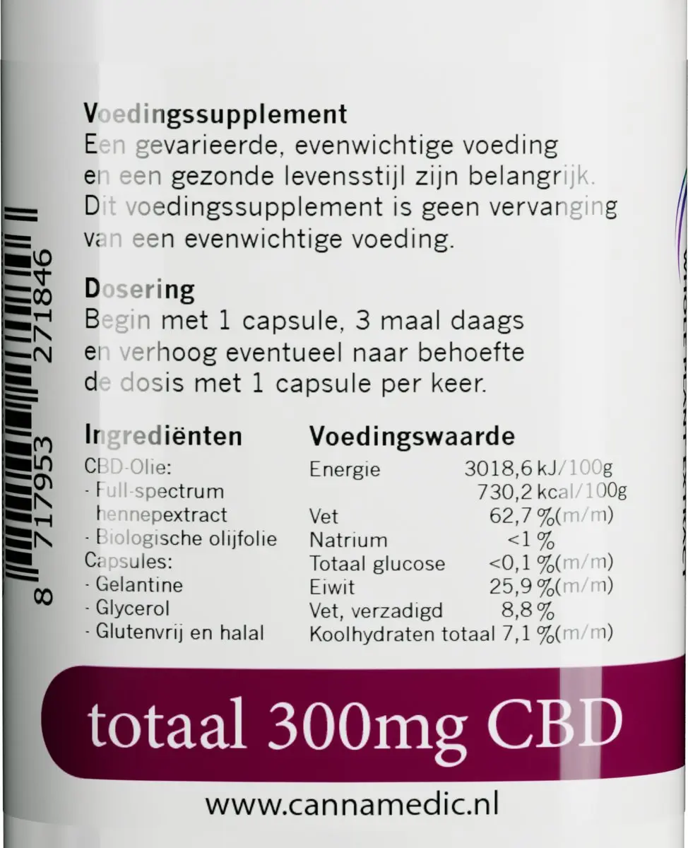 Cannamedic CBD Capsules 3mg - 100 Stuks