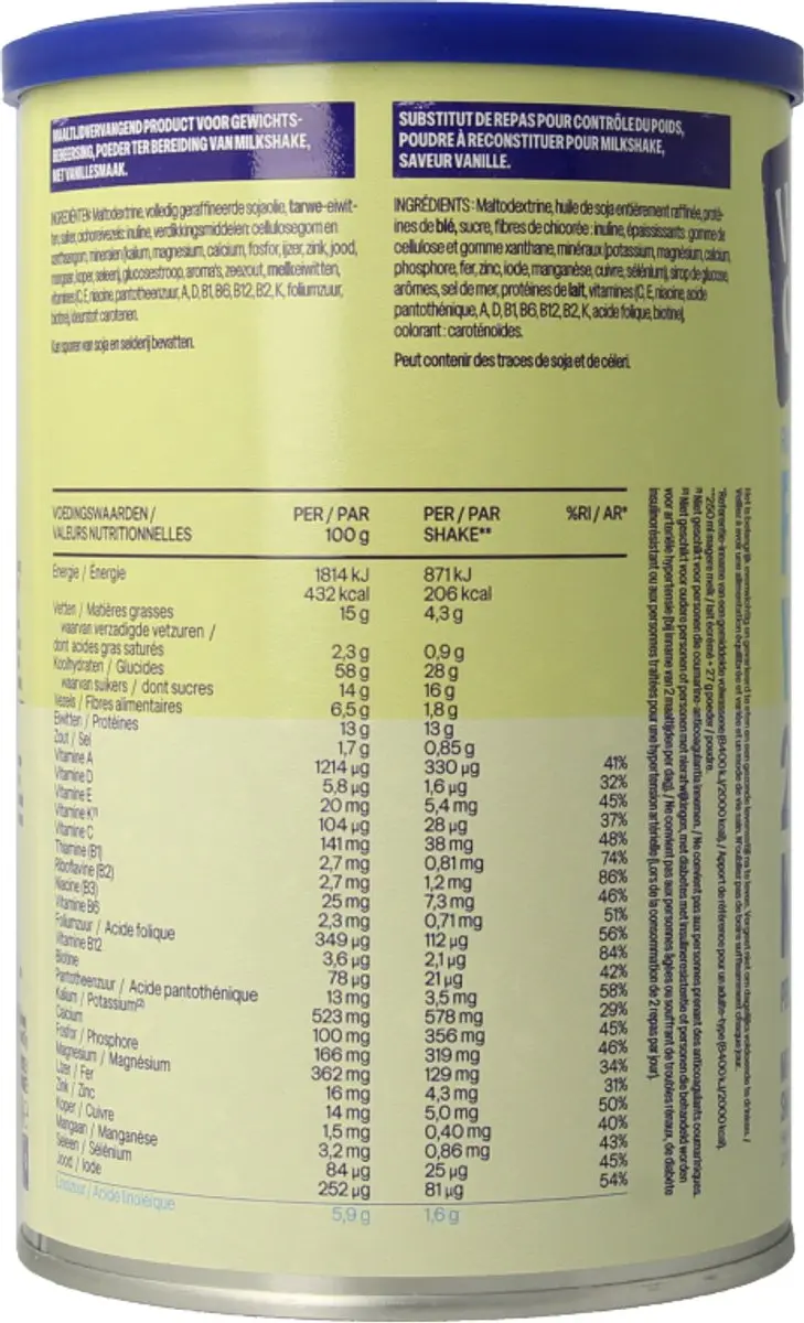 weCare Meal Replacement Shake Vanille - 436g