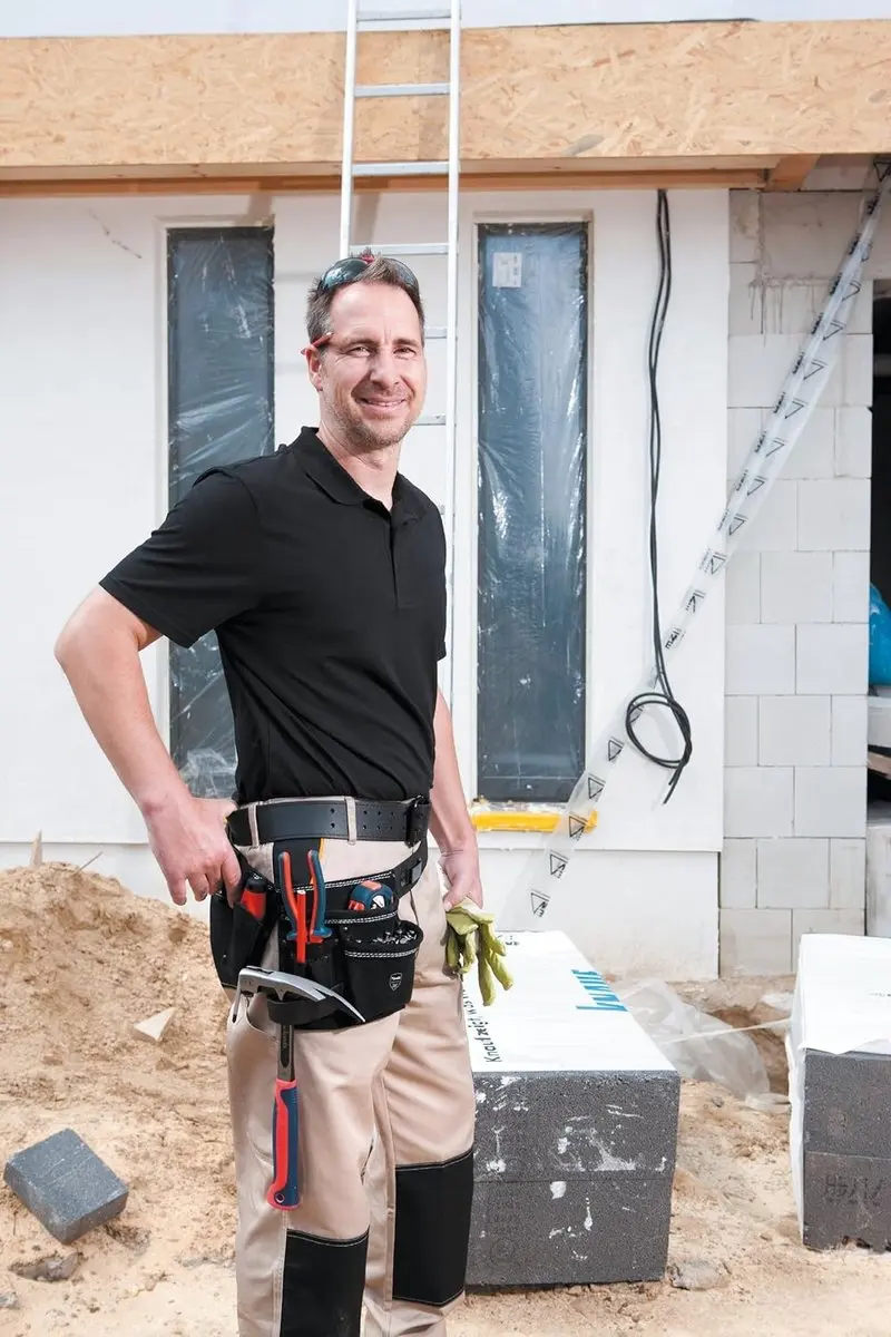 KWB Leren Gereedschapstas - 5 Vakken met Riem