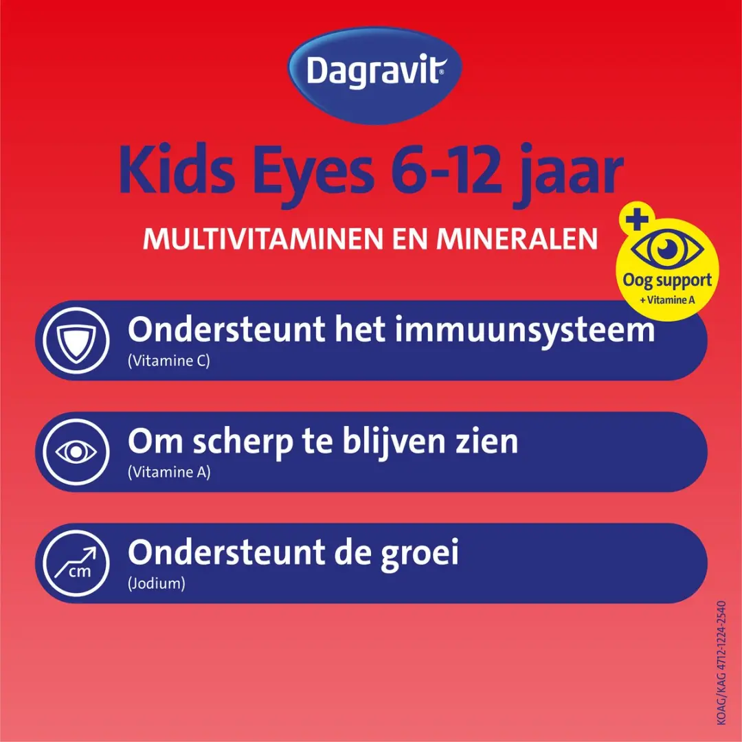 Dagravit Kids Eyes Multivitaminen 60 Gummies - Bessensmaak - Leeftijd 6-12 jaar