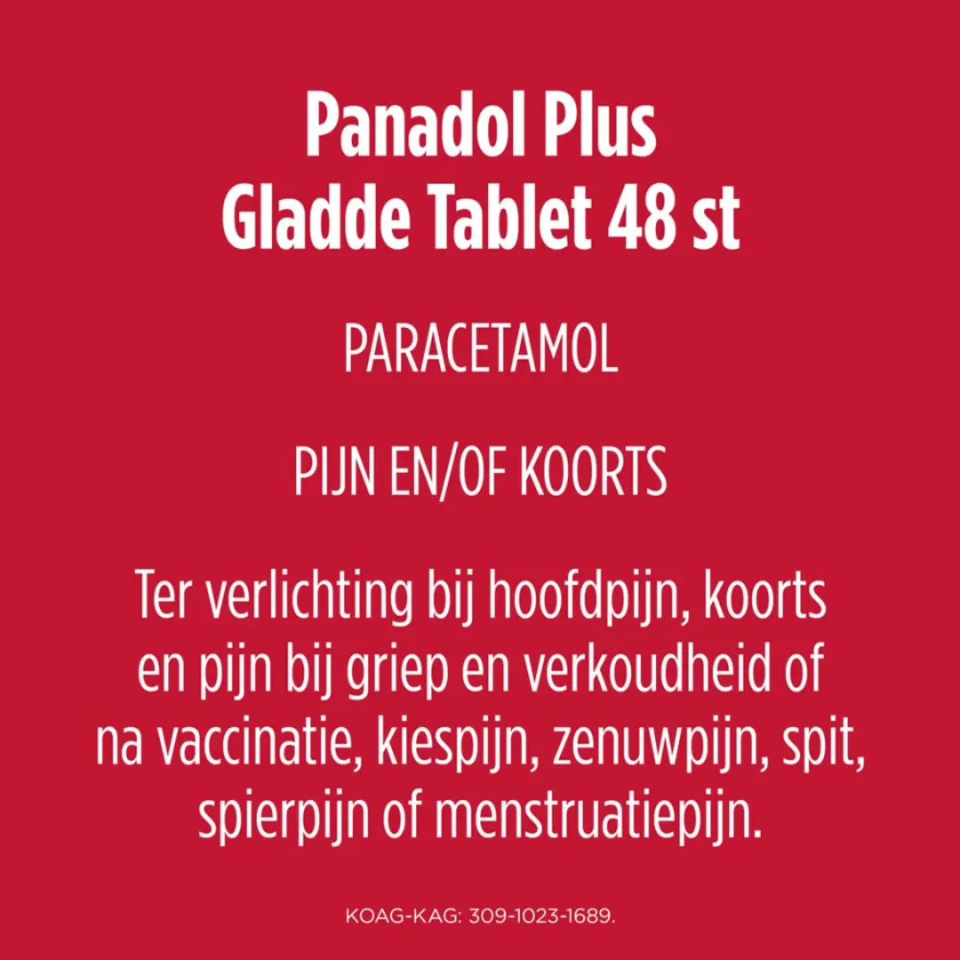 Panadol Plus 500mg Gladde Tabletten - 96 Stuks