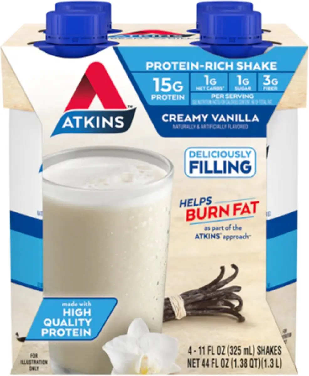 Atkins Protein Shake Creamy Vanilla 4x325ml