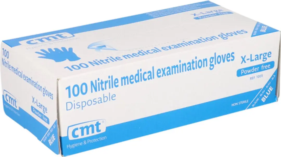 CMT Nitril Handschoenen Blauw XL - 100 Stuks - afbeelding 6 van 6