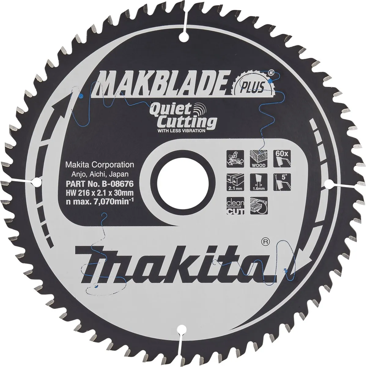 Makita B-08676 Afkortzaagblad Hout 60T